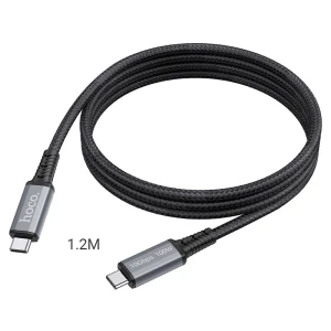 Hoco us01 usb3.1 gen2 10gbps 100w cablu de încărcare și transfer de date hd de mare viteză(lungime 1.2 m) Thumbnail 2