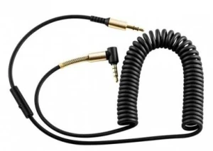 Hoco upa02 aux spring audio cablu (cu microfon) negru Thumbnail 2