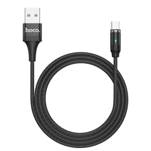Hoco u76 fresh magnetic cablu de încărcare pentru micro-usb negru