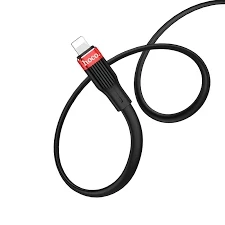 Hoco u72 forest din silicon cablu de încărcare pentru lightning negru