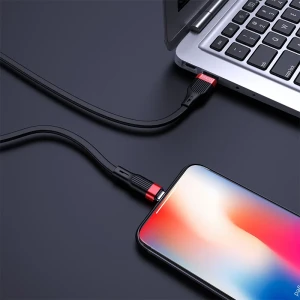 Hoco u72 forest din silicon cablu de încărcare pentru lightning negru Thumbnail 2