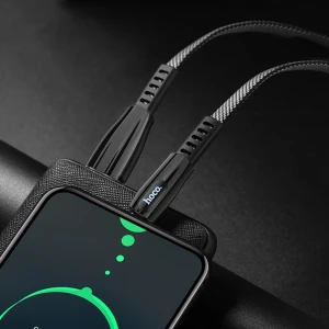 Hoco u70 splendor cablu pentru încărcare și transfer de date pentru usb-c gri închis Thumbnail 3