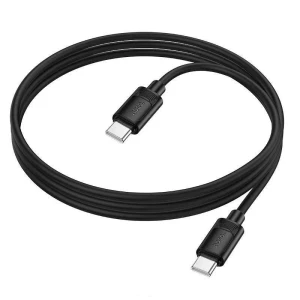 Hoco x122 benefit 60w din silicon cablu pentru încărcare și transfer de date usb-c la usb-c(ambalat) negru