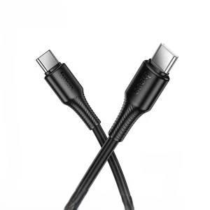Hoco x120 beneficio 60w кабель для зарядки и передачи данных usb-c на usb-c(в упаковке) черный