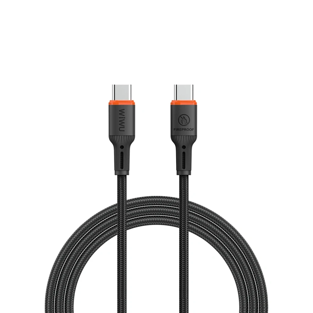 Wiwu flameguard cablu usb-c la usb-c wi-c098 negru 2