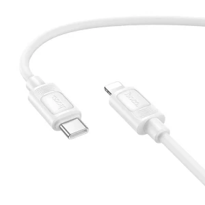 Hoco x122 benefit pd27w din silicon cablu pentru încărcare și transfer de date lightning(ambalat) alb