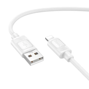 Hoco x122 benefit din silicon cablu pentru încărcare și transfer de date lightning(ambalat) alb