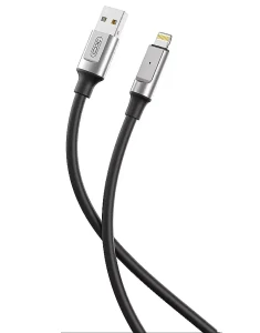 Xo nb251 6a din silicon lichid din cauciuc usb-c cablu de date lungime 100 cm cablu negru