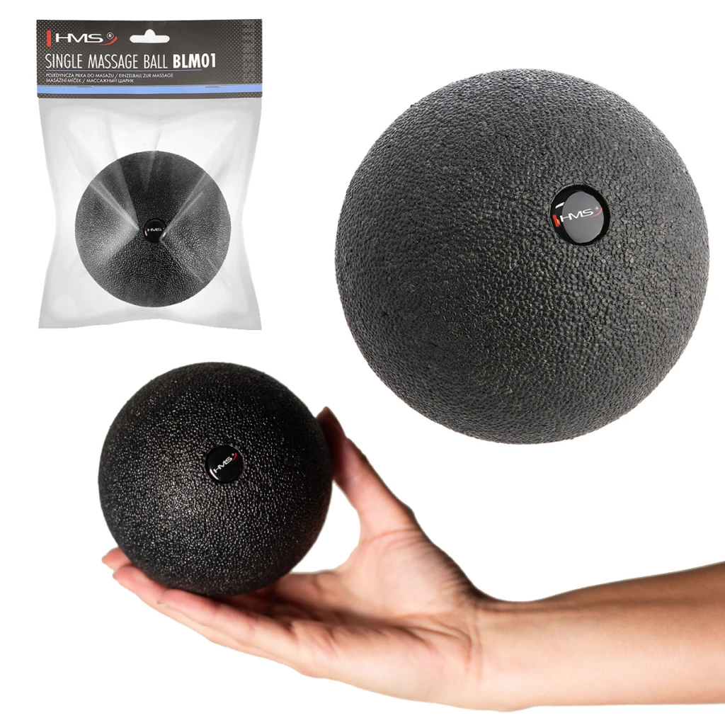 Мяч массажный чёрный d=10 cm blm01 hms (max 150 kg) 4