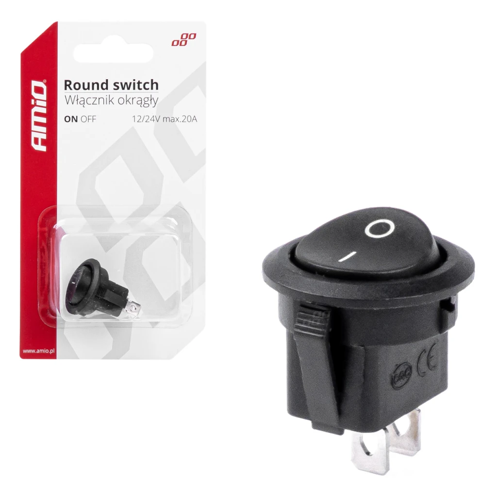 03083 intrerupator rotund 12v 20a on/off 2