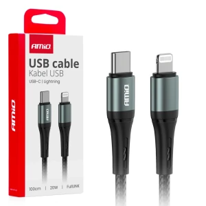 03916 cablu usb-c la lightning 20w 100cm fulllink