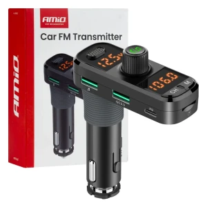 04653 transmitator fm auto 2×usb-a 1×usb-c microsd 12v 24v Thumbnail 2
