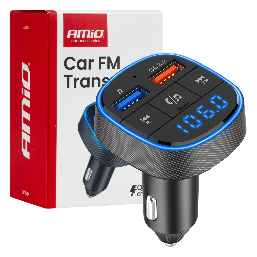 04648 transmitator fm auto 2×usb-a 12v 24v 2