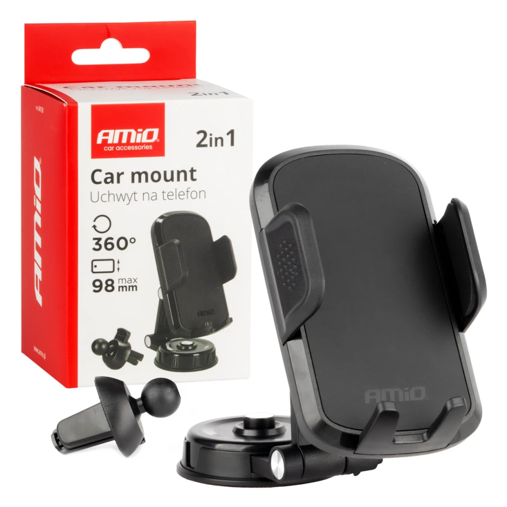 04138 suport de telefon rotativ p-u grila de aerisire a bordului, 360°, 2 in1 2