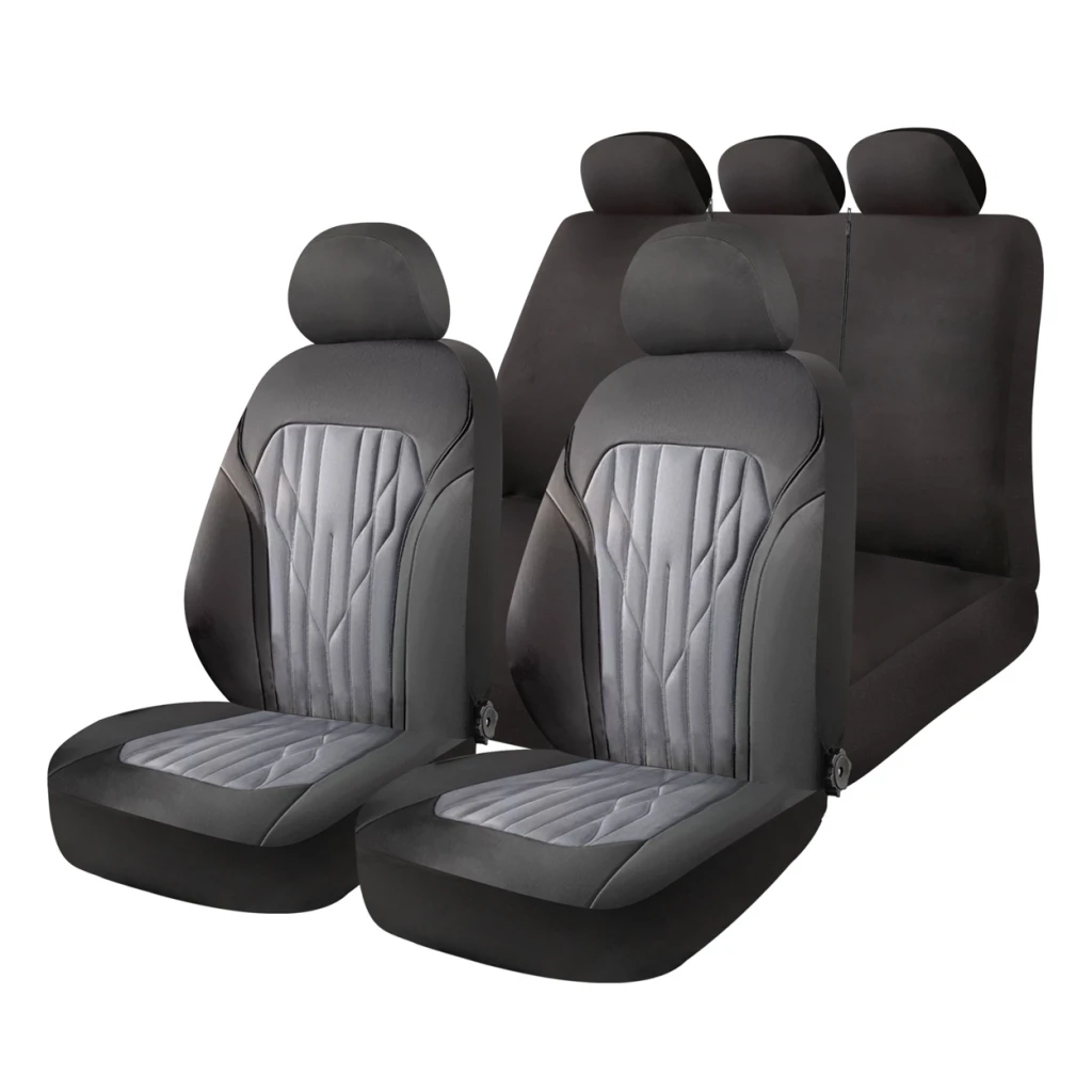 04622 set universal de huse p-u scaune auto black gray  9pcs sc22 2