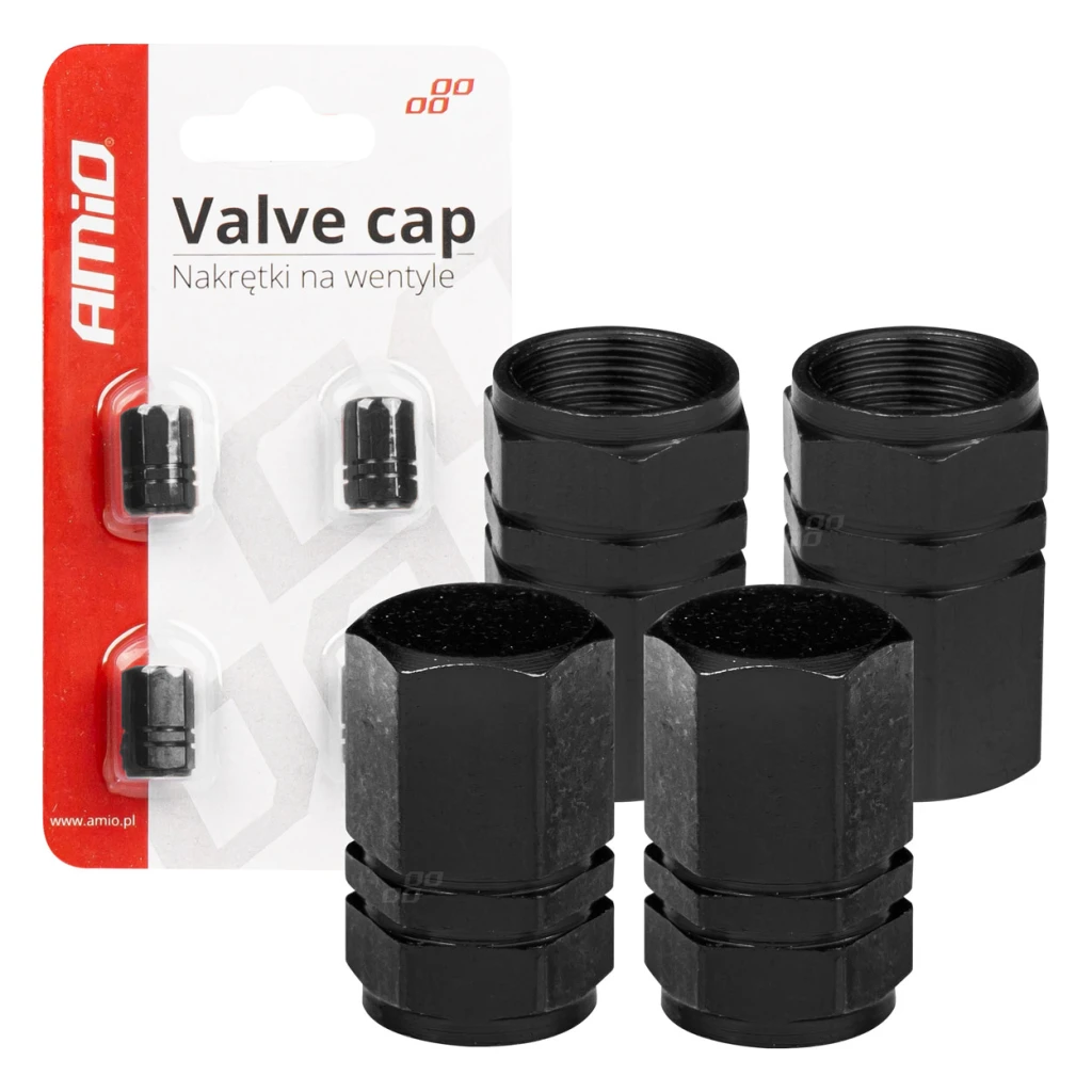 02237 capace de supape din aluminiu negru 4 buc 2