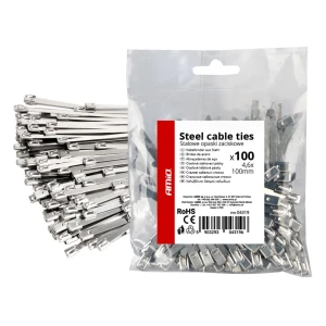 04319 legaturi metalice din otel inoxidabil 4,6 х 100mm 100 buc