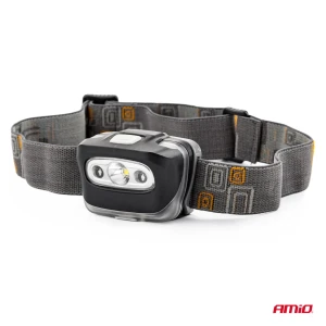 02200 lanterna frontala led 3w 1200ma reincarcabila 180 flux ipx4 lh02