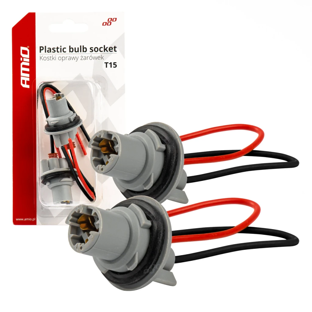 03049 soclu din plastic t15 cablu 15cm 2 buc 2