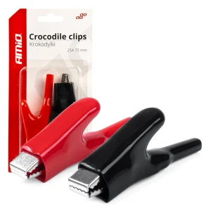 03046 cleme crocodile p-u baterie 25а 75mm 2 buc