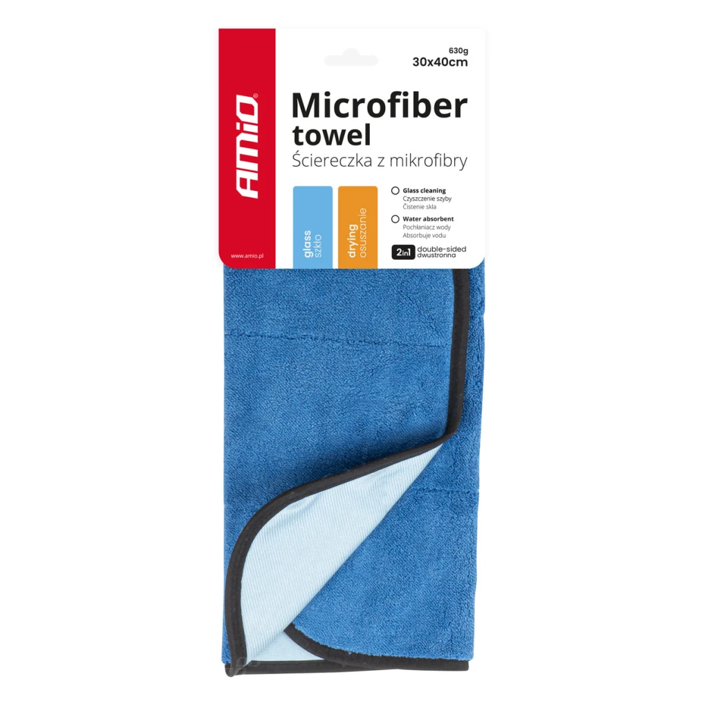 Prosop microfibră 2 în 1 - uscare și geamuri 30x40cm 630g 2