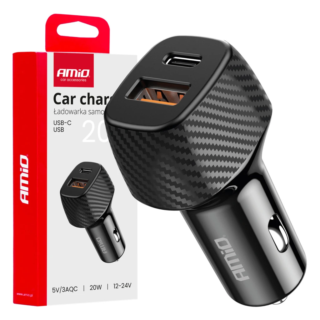 04282 incarcator auto qc+pd 20 вт usb-a+usb-c 2