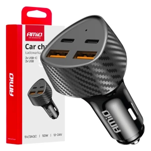 04284 incarcator auto 50 вт 2x usb-a + 2x usb-c Thumbnail 2