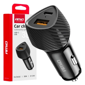 04283 incarcator auto  qc+pd 38 вт usb-a+usb-c Thumbnail 2