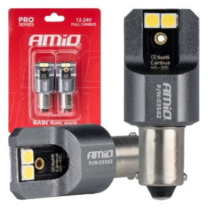 03582 светодиодные лампы led canbus pro series ba9s t4w 4x3030 smd white 12/24v