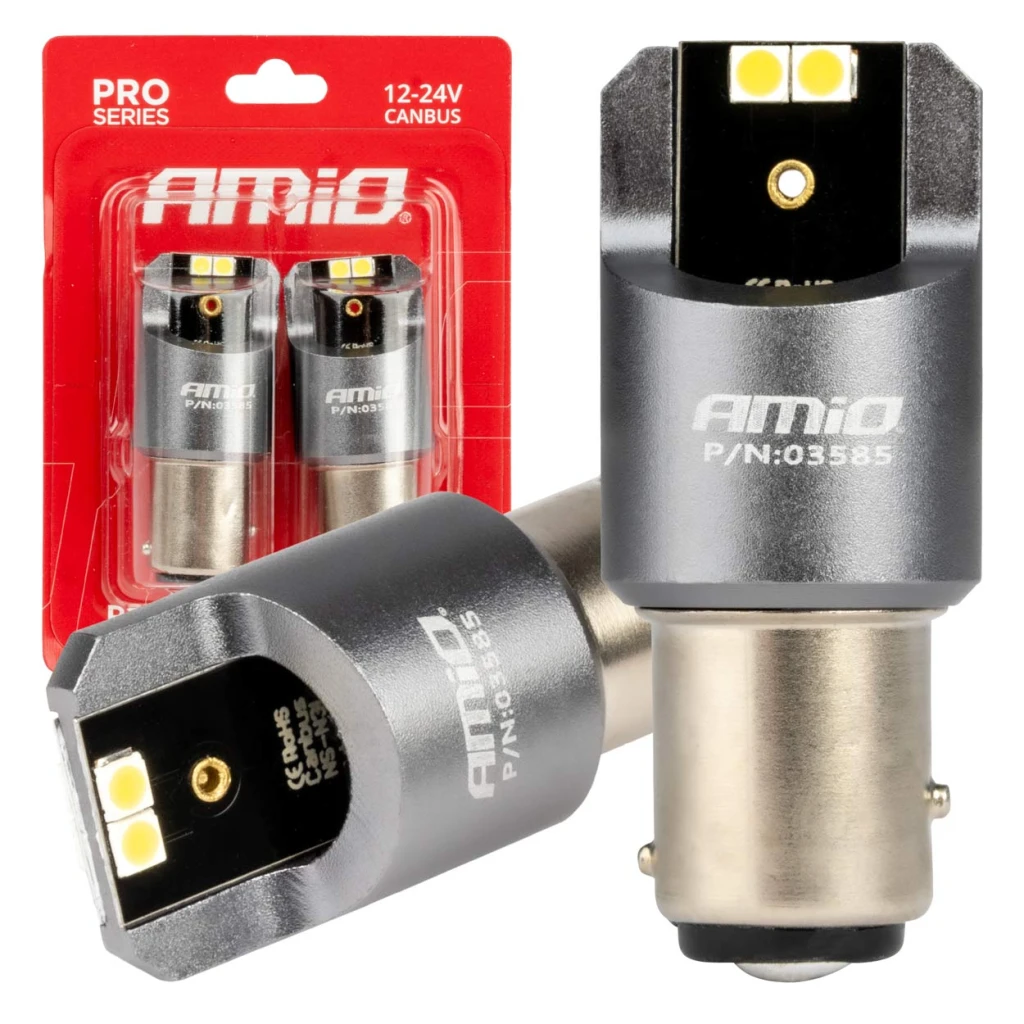 03585 светодиодные лампы led canbus pro series bay15d p21/5w 4x3030 smd white 12/24v 2