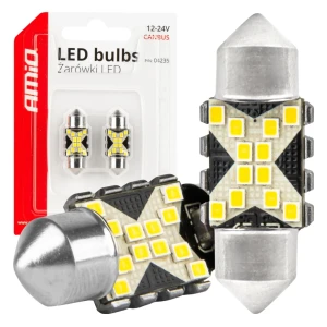 04235 светодиодные лампы led canbus festoon c5w 12smd 2016 31mm alb 12v/24v