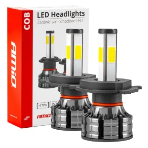 02843 светодиодные фары led cob 4 side seria h4