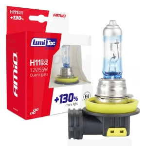 02105 галогенная лампа h11 12v 55w lumitec limited +130% duo