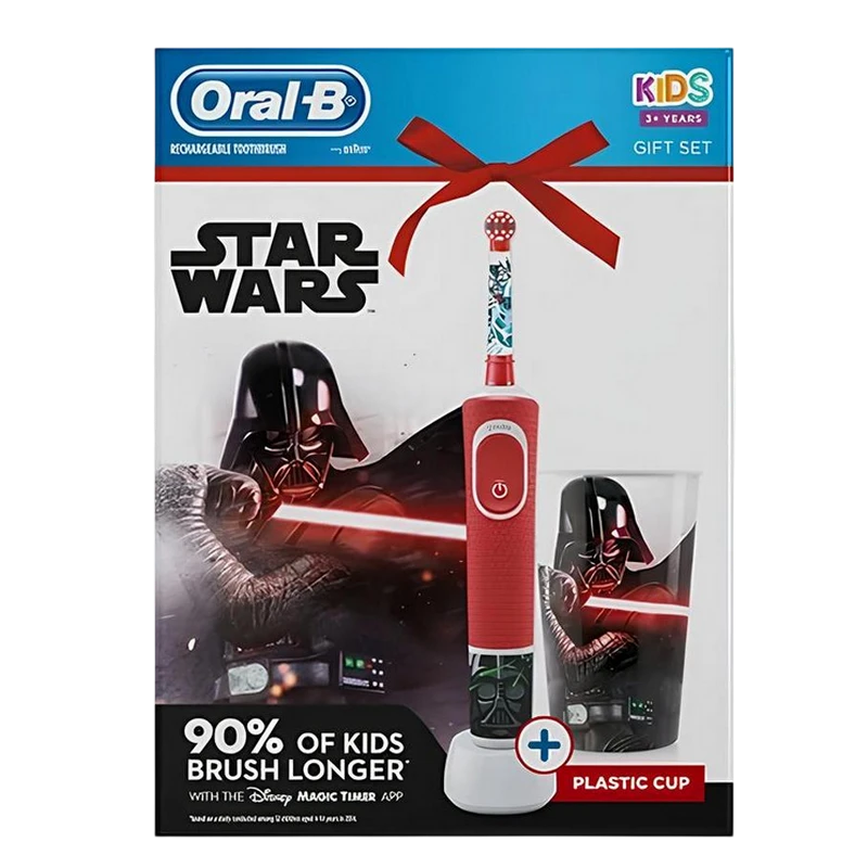 Электрическая зубная щетка braun kids d100 starwars, красный 3