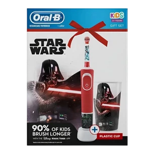 Электрическая зубная щетка braun kids d100 starwars, красный Thumbnail 3