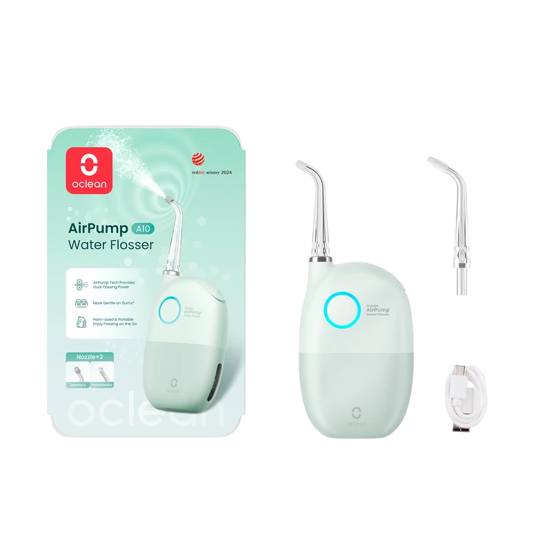 Ирригатор для полости рта oclean a10, зелёный 6
