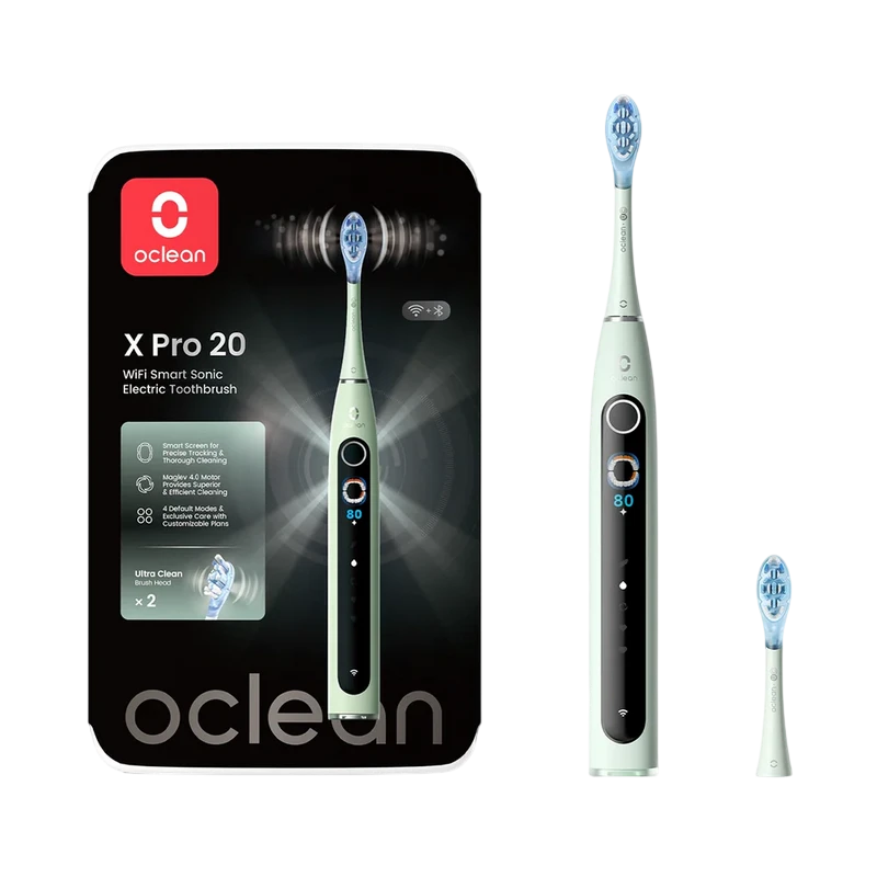 Электрическая зубная щетка oclean x pro 20, зелёный 2