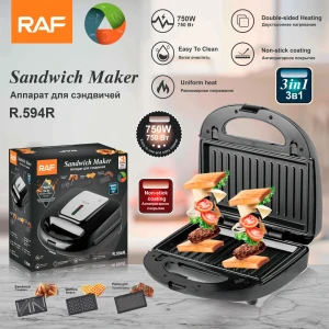 Raf sandwich maker r.594, 3в1, 750 вт Thumbnail 4