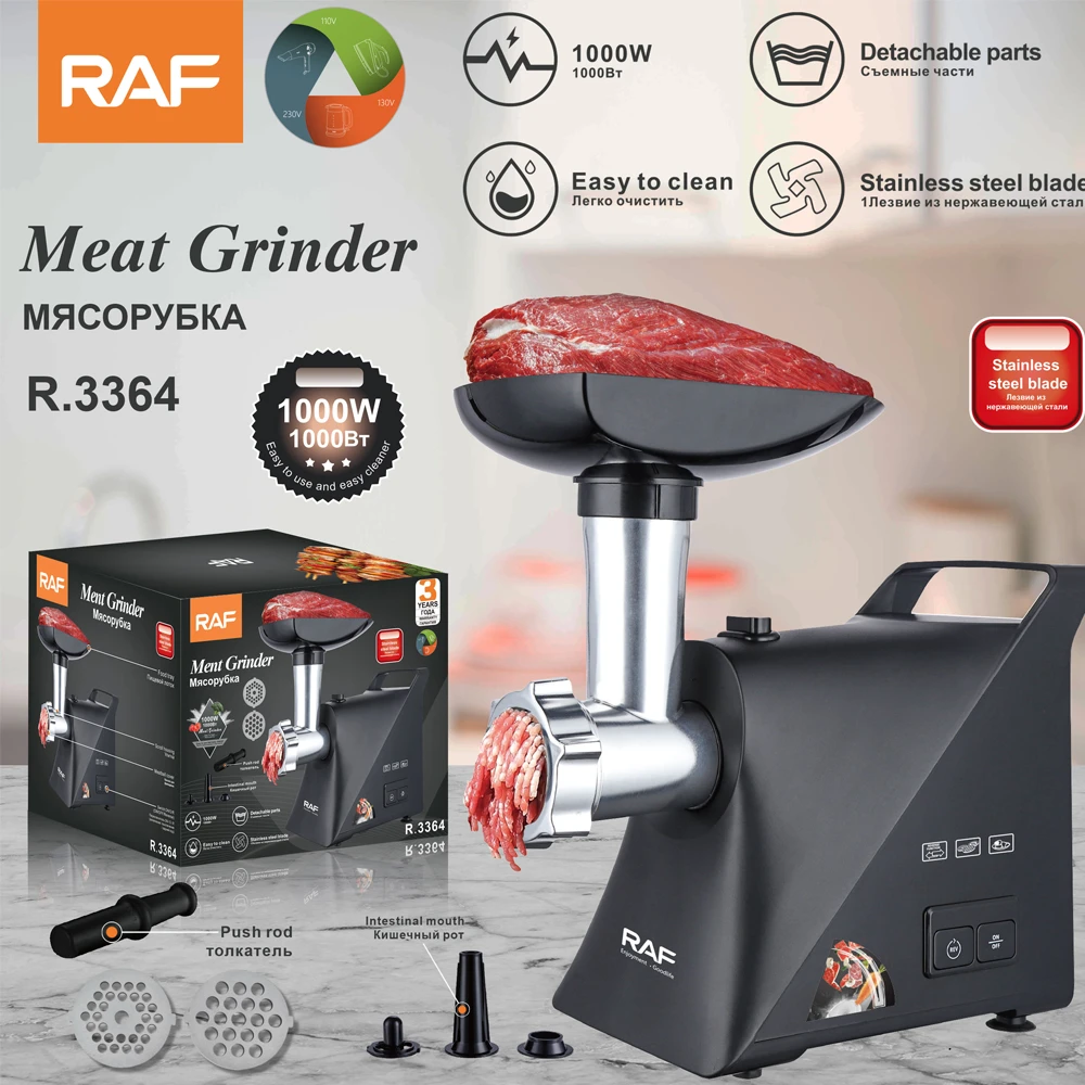 Raf meat grinder r.3364, 1000w, black 4