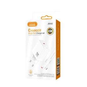Jokade wall charger 1*type-c with cable type-c to lightning 45w max jb092, white Thumbnail 2