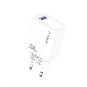 Сетевое зарядное устройство jokade wall charger 1*usb-a 5a, 20w jb140, белое