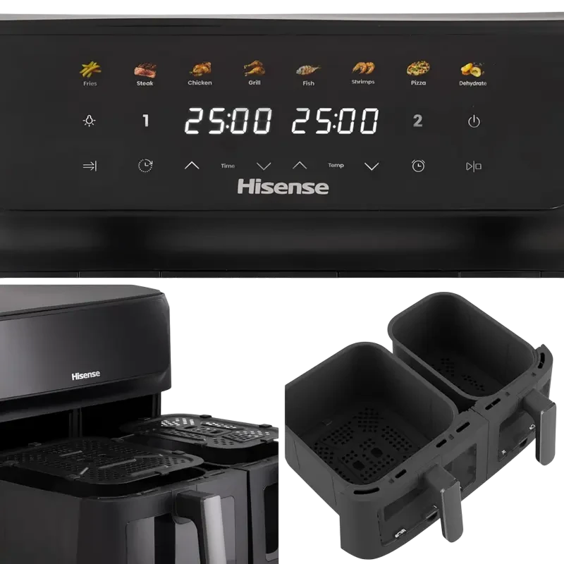 Friteuză cu aer cald hisense haf2700dcd, negru 4