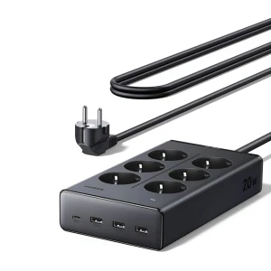 Ugreen 20w сетевой фильтр на 6 розеток | s622, черный