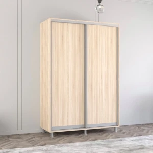 Dulap aron-s uși glisante din pal (150x60x240h cm) sonoma