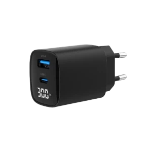 Încărcător Gembird TA-UC-PDQC30LCD-BK-01, 30W, Negru