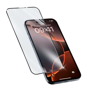 Sticlă de protecție Cellularline Impact Glass Capsule - iPhone 16 Pro Max, Negru