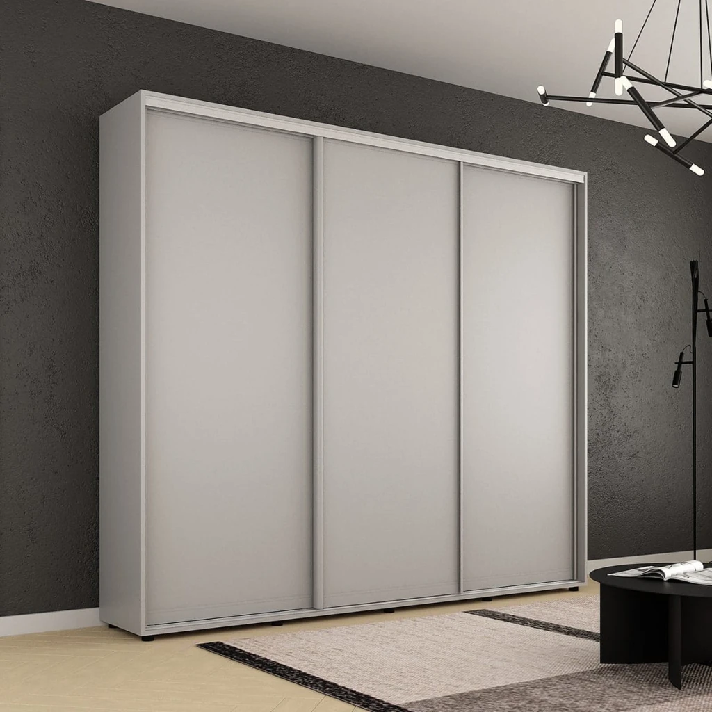 Dulap compact uși glisante pal (240x45x200h cm) grey 2