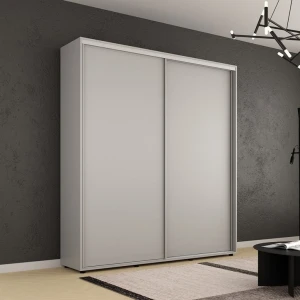 Шкаф компакт с раздвижными дверями лдсп без орнамента (200x45x220h см) серый