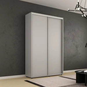 Шкаф компакт с раздвижными дверями лдсп без орнамента (170x45x200h см) серый Thumbnail 1