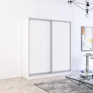 Dulap fox uși glisante din pal (180x60x220h cm) alb